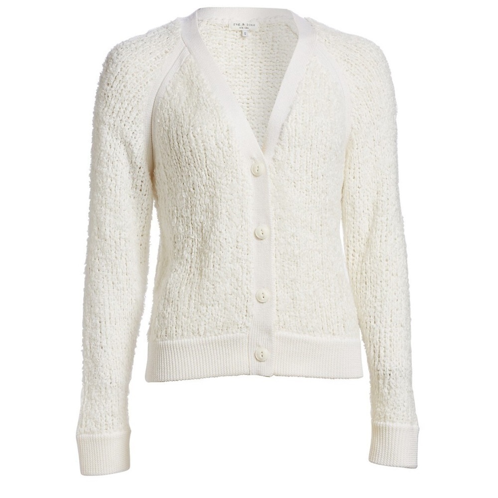 NWT rag & bone
Brooke Wool-Blend Cardigan/ IVORY